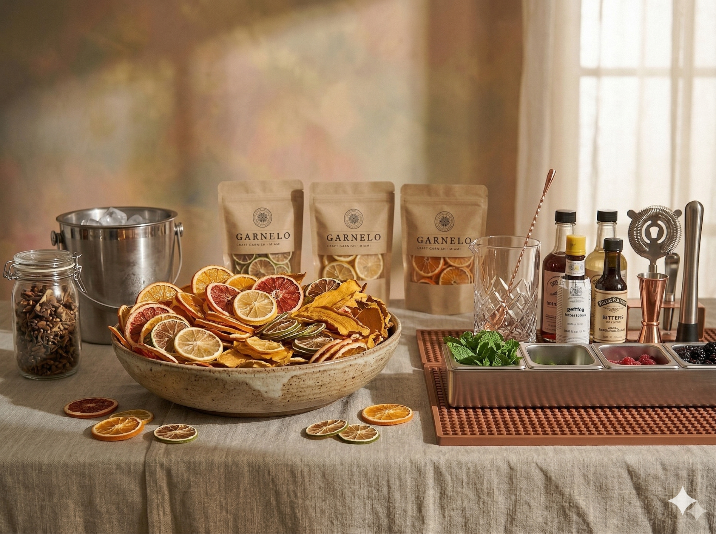 Garnelo products on table